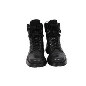 Prada Mens Combat Boots Size US 9.5 UK 8.5 Black Leather Lace Up Hook Eye Hiking Prada | Shoes | Prada Mens Combat Boots Size Us 95 Uk 85  main image 2